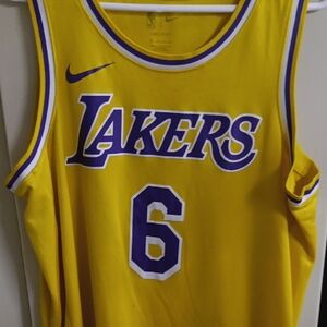 Nike Lakers Gold Jersey with Purple Trim